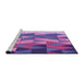 Sideview of Machine Washable Transitional Dark Orchid Purple Rug, wshpat452pur