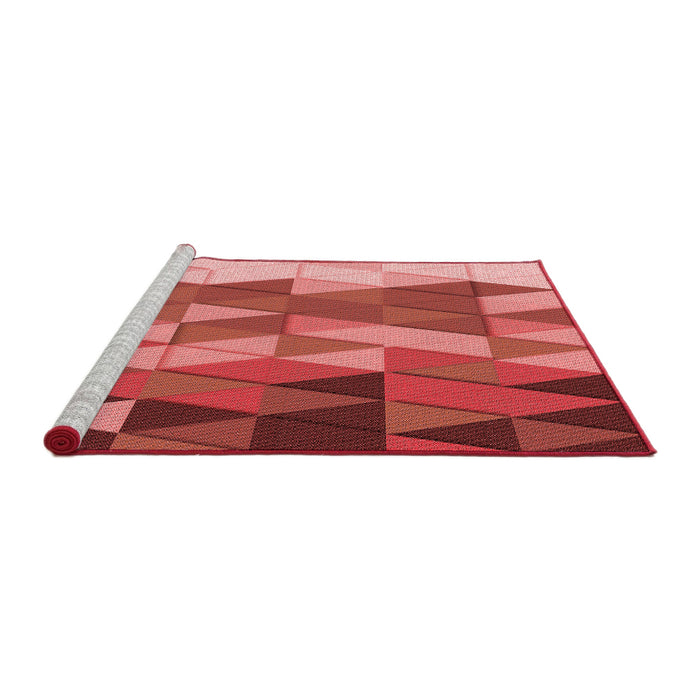 Sideview of Machine Washable Transitional Red Rug, wshpat452rd