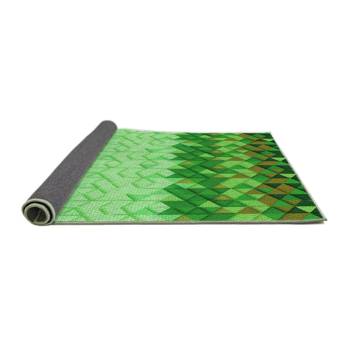 Thickness of Patterned Emerald Green Rug, pat453grn