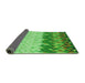 Thickness of Patterned Emerald Green Rug, pat453grn