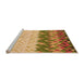 Sideview of Machine Washable Transitional Orange Rug, wshpat453org