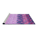 Sideview of Machine Washable Transitional Dark Orchid Purple Rug, wshpat453pur