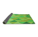 Thickness of Patterned Emerald Green Rug, pat454grn