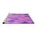 Sideview of Machine Washable Transitional Violet Purple Rug, wshpat454pur