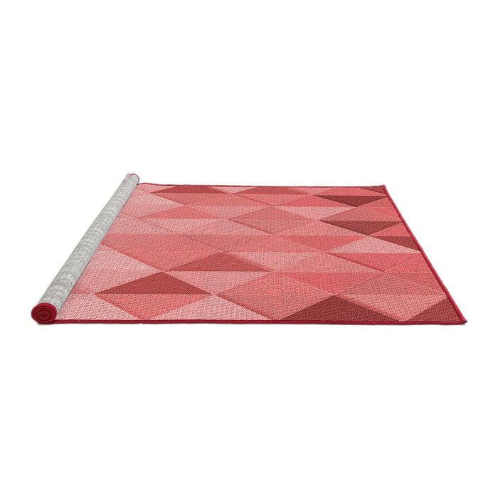 Sideview of Machine Washable Transitional Light Salmon Pink Rug, wshpat454rd