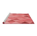 Sideview of Machine Washable Transitional Light Salmon Pink Rug, wshpat454rd