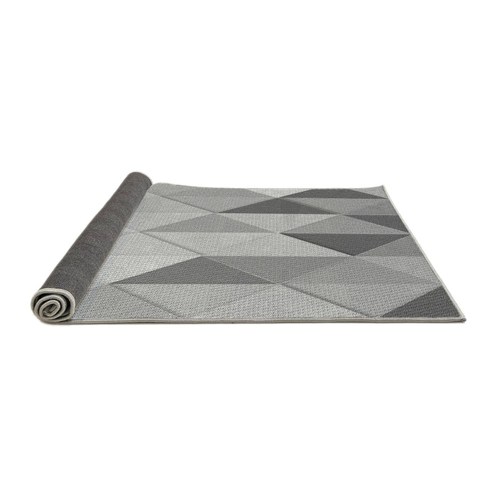 Thickness of Patterned Platinum Silver Gray Rug, pat455gry