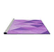 Sideview of Machine Washable Transitional Pastel Purple Pink Rug, wshpat455pur