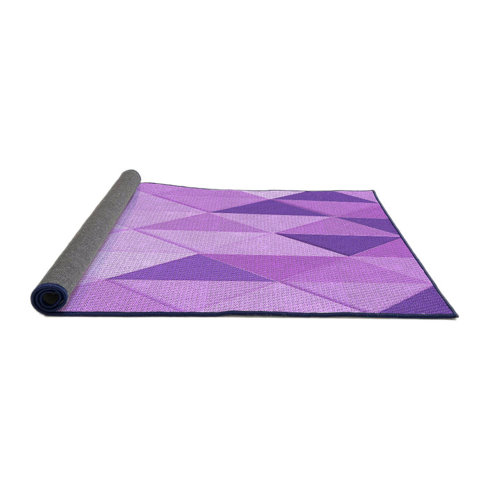 Thickness of Patterned Pastel Purple Pink Rug, pat455pur