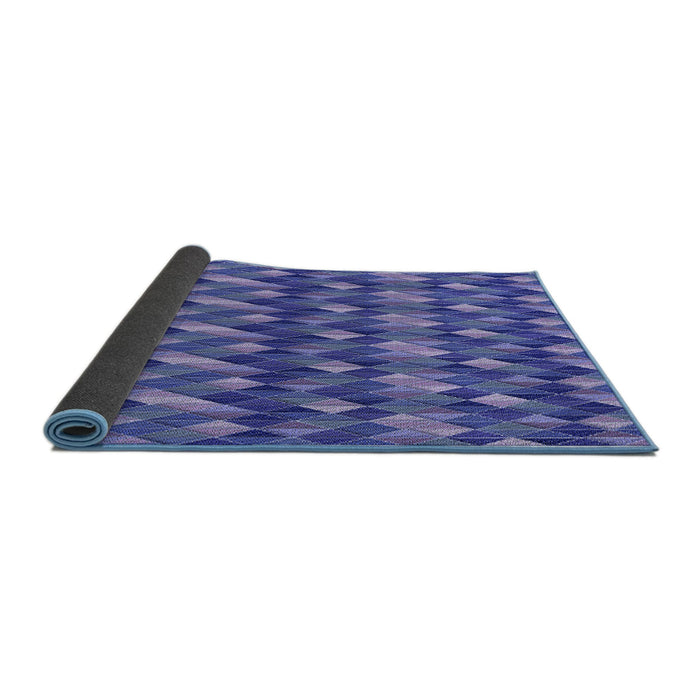 Thickness of Patterned Purple Rug, pat456blu