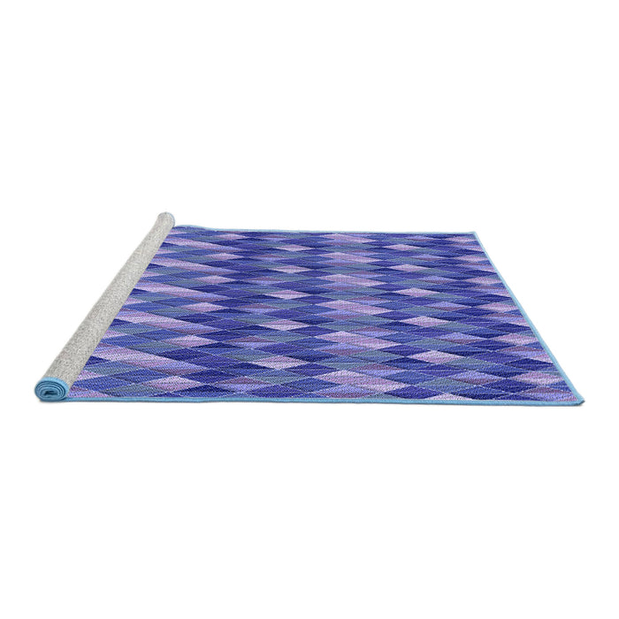 Sideview of Machine Washable Transitional Purple Rug, wshpat456blu