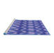 Sideview of Machine Washable Transitional Purple Rug, wshpat456blu