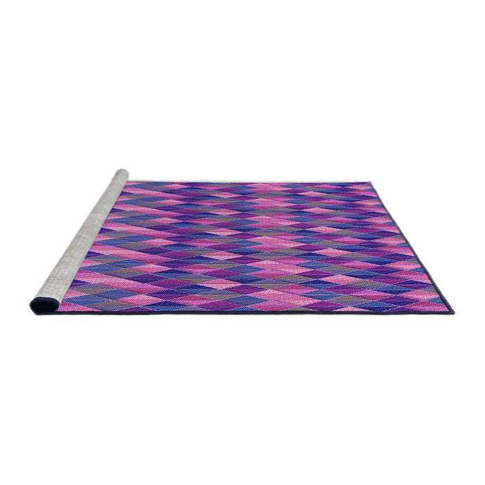 Sideview of Machine Washable Transitional Lilac Purple Rug, wshpat456pur
