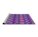 Sideview of Machine Washable Transitional Lilac Purple Rug, wshpat456pur