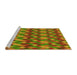 Sideview of Machine Washable Transitional Pistachio Green Rug, wshpat456yw