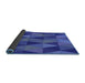 Thickness of Patterned Blue Orchid Blue Rug, pat457blu