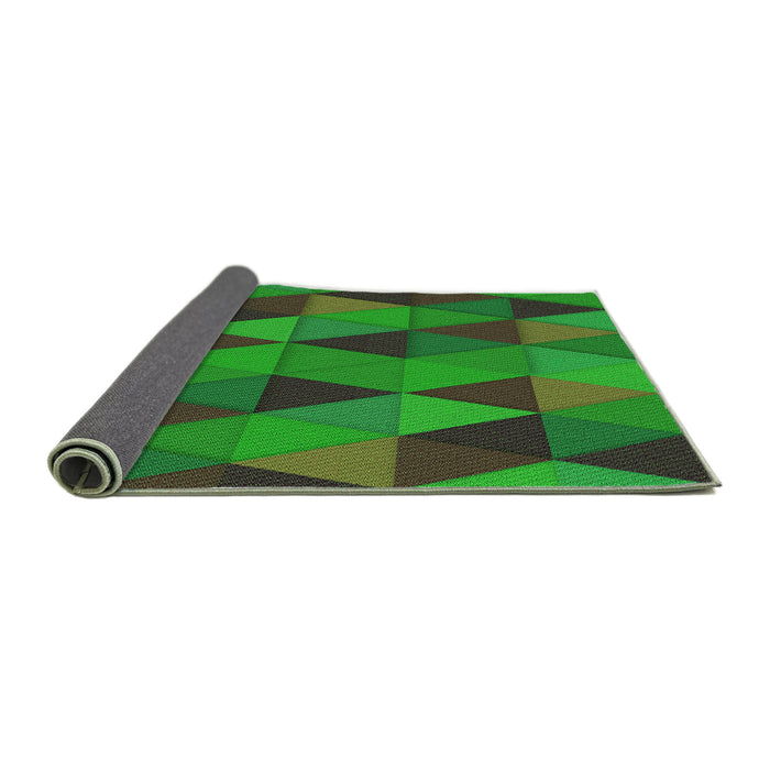 Thickness of Patterned Lime Green Rug, pat457grn