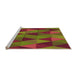 Sideview of Machine Washable Transitional Dark Yellow Green Rug, wshpat457org