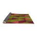 Thickness of Patterned Dark Yellow Green Rug, pat457org