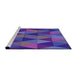 Sideview of Machine Washable Transitional Blue Violet Purple Rug, wshpat457pur