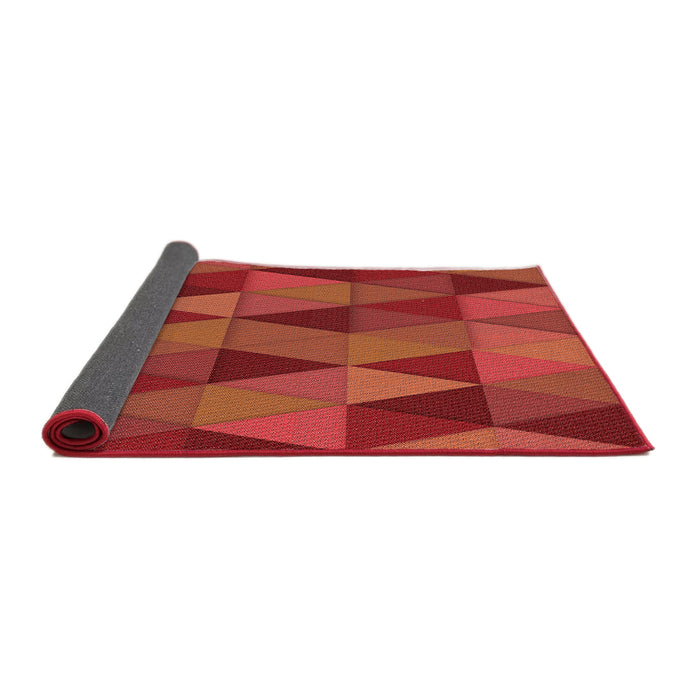 Thickness of Patterned Red Rug, pat457rd