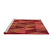 Sideview of Machine Washable Transitional Red Rug, wshpat457rd