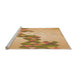 Sideview of Machine Washable Transitional Orange Rug, wshpat459org