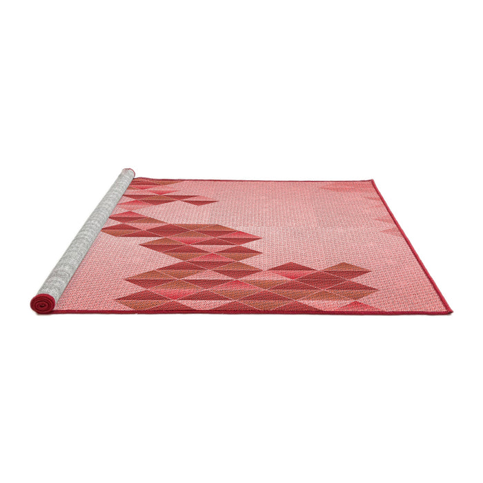 Sideview of Machine Washable Transitional Pastel Pink Rug, wshpat459rd