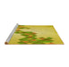 Sideview of Machine Washable Transitional Yellow Rug, wshpat459yw