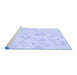 Sideview of Machine Washable Transitional Lavender Blue Rug, wshpat460blu