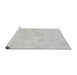 Sideview of Machine Washable Transitional Cloud Gray Rug, wshpat460gry