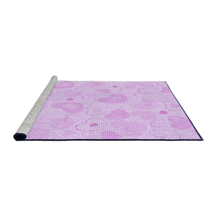 Sideview of Machine Washable Transitional Violet Purple Rug, wshpat460pur