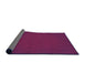 Thickness of Patterned Deep Pink Rug, pat461pur
