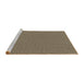 Sideview of Machine Washable Transitional Dark Brown Rug, wshpat462brn