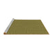 Sideview of Machine Washable Transitional Golden Gold Rug, wshpat462yw