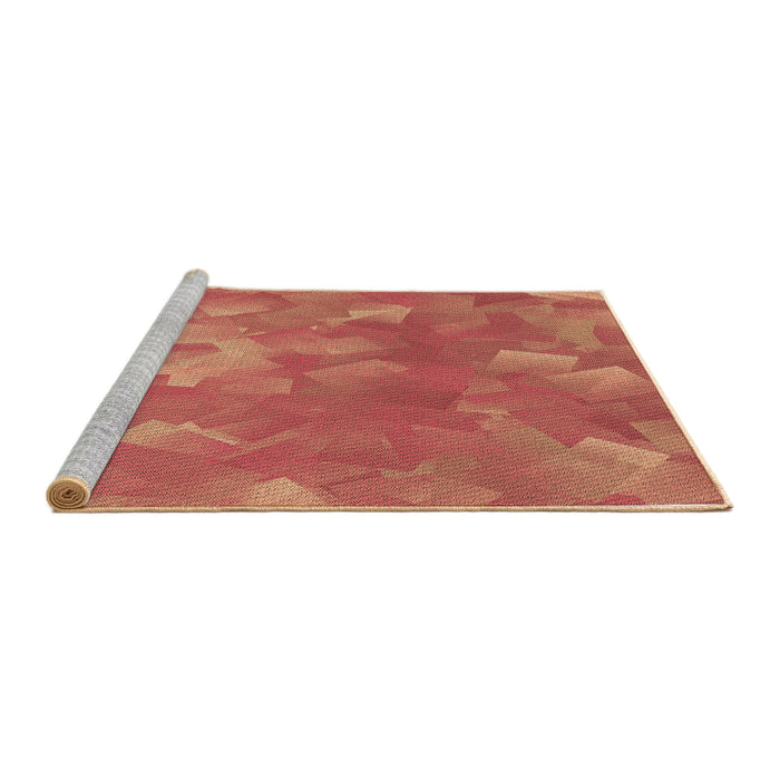 Sideview of Machine Washable Transitional Orange Rug, wshpat463brn