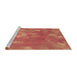 Sideview of Machine Washable Transitional Orange Rug, wshpat463brn