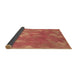 Thickness of Patterned Orange Rug, pat463brn