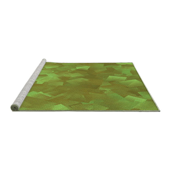 Sideview of Machine Washable Transitional Pistachio Green Rug, wshpat463grn