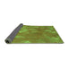 Thickness of Patterned Pistachio Green Rug, pat463grn