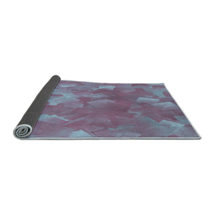 Thickness of Patterned Light Purple Blue Rug, pat463lblu