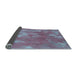 Thickness of Patterned Light Purple Blue Rug, pat463lblu