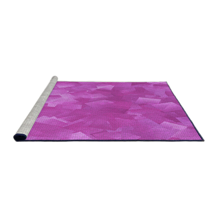 Sideview of Machine Washable Transitional Fuchsia Magenta Purple Rug, wshpat463pur