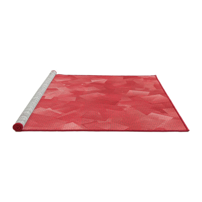 Sideview of Machine Washable Transitional Red Rug, wshpat463rd