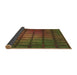 Thickness of Patterned Red Brown Rug, pat464brn