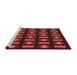 Sideview of Machine Washable Transitional Red Rug, wshpat465rd