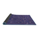 Thickness of Patterned Dark Slate Blue Purple Rug, pat466blu