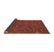 Thickness of Patterned Red Rug, pat466brn