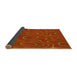 Thickness of Patterned Orange Red Orange Rug, pat466yw