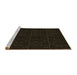 Sideview of Machine Washable Transitional Chocolate Brown Rug, wshpat468brn